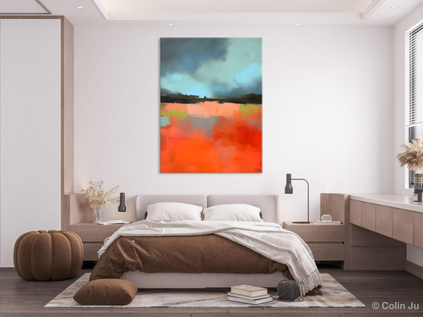 Original Canvas Artwork, Contemporary Acrylic Painting on Canvas, Large Wall Art Painting for Bedroom, Oversized Abstract Wall Art Paintings-Silvia Home Craft