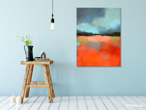 Original Canvas Artwork, Contemporary Acrylic Painting on Canvas, Large Wall Art Painting for Bedroom, Oversized Abstract Wall Art Paintings-Silvia Home Craft