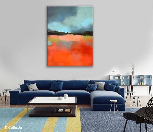Original Canvas Artwork, Contemporary Acrylic Painting on Canvas, Large Wall Art Painting for Bedroom, Oversized Abstract Wall Art Paintings-Silvia Home Craft