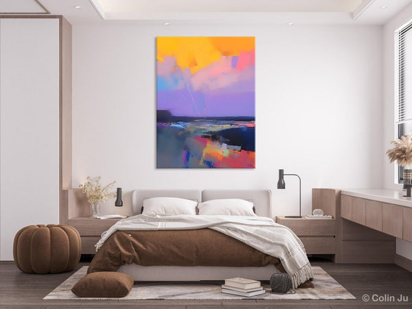 Abstract Landscape Artwork, Contemporary Wall Art Paintings, Extra Large Original Art, Landscape Painting on Canvas, Hand Painted Canvas Art-Silvia Home Craft