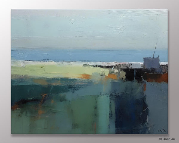 Landscape Acrylic Paintings, Landscape Abstract Paintings, Modern Wall Art for Living Room, Original Abstract Abstract Painting on Canvas-Silvia Home Craft