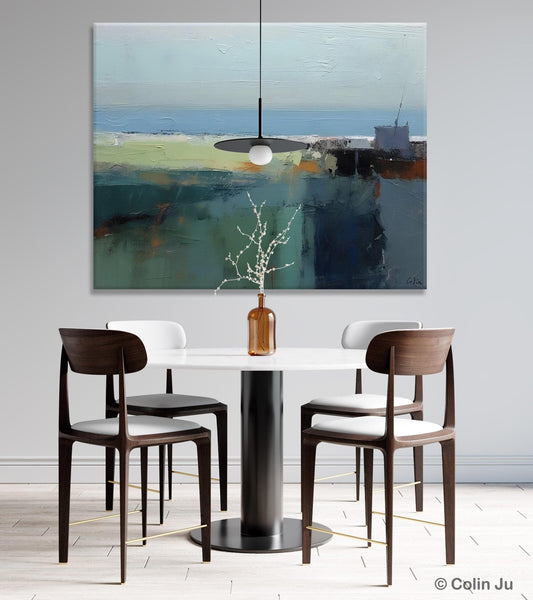 Landscape Acrylic Paintings, Landscape Abstract Paintings, Modern Wall Art for Living Room, Original Abstract Abstract Painting on Canvas-Silvia Home Craft
