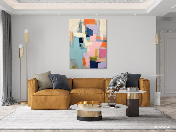 Large Wall Art Painting for Bedroom, Original Canvas Art, Contemporary Acrylic Painting on Canvas, Oversized Modern Abstract Wall Paintings-Silvia Home Craft