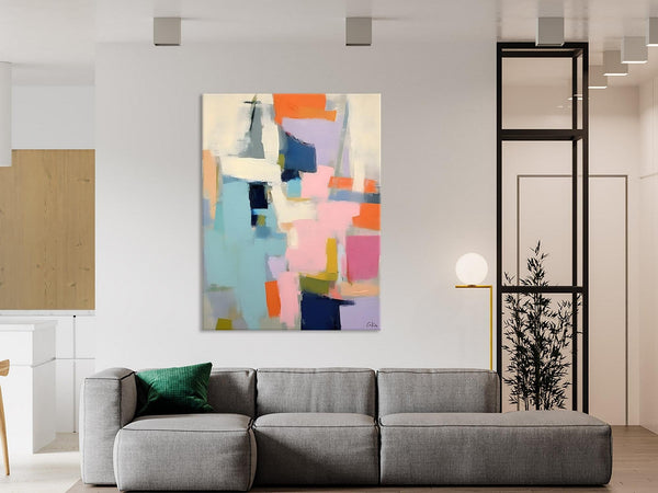 Large Wall Art Painting for Bedroom, Original Canvas Art, Contemporary Acrylic Painting on Canvas, Oversized Modern Abstract Wall Paintings-Silvia Home Craft