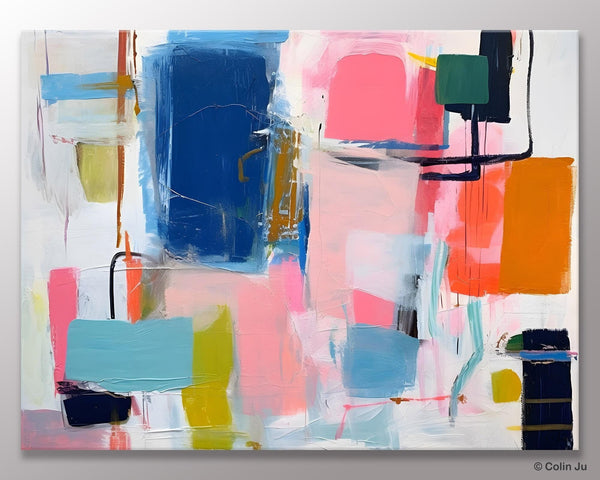 Large Wall Art Painting for Bedroom, Original Canvas Art, Oversized Modern Abstract Wall Paintings, Contemporary Acrylic Painting on Canvas-Silvia Home Craft
