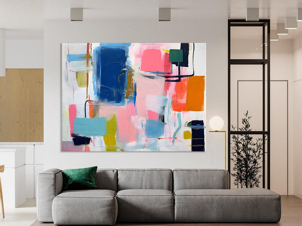 Large Wall Art Painting for Bedroom, Original Canvas Art, Oversized Modern Abstract Wall Paintings, Contemporary Acrylic Painting on Canvas-Silvia Home Craft