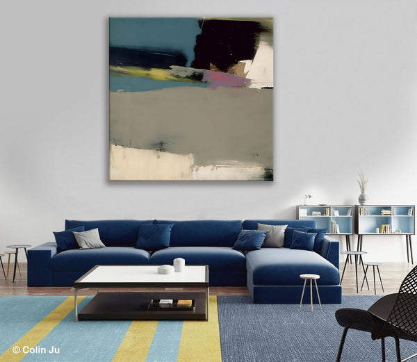 Abstract Wall Art for Bedroom, Original Modern Acrylic Artwork, Modern Canvas Art Paintings, Extra Large Abstract Paintings for Dining Room-Silvia Home Craft