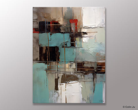 Original Canvas Art, Contemporary Acrylic Painting on Canvas, Large Wall Art Painting for Bedroom, Oversized Modern Abstract Wall Paintings-Silvia Home Craft