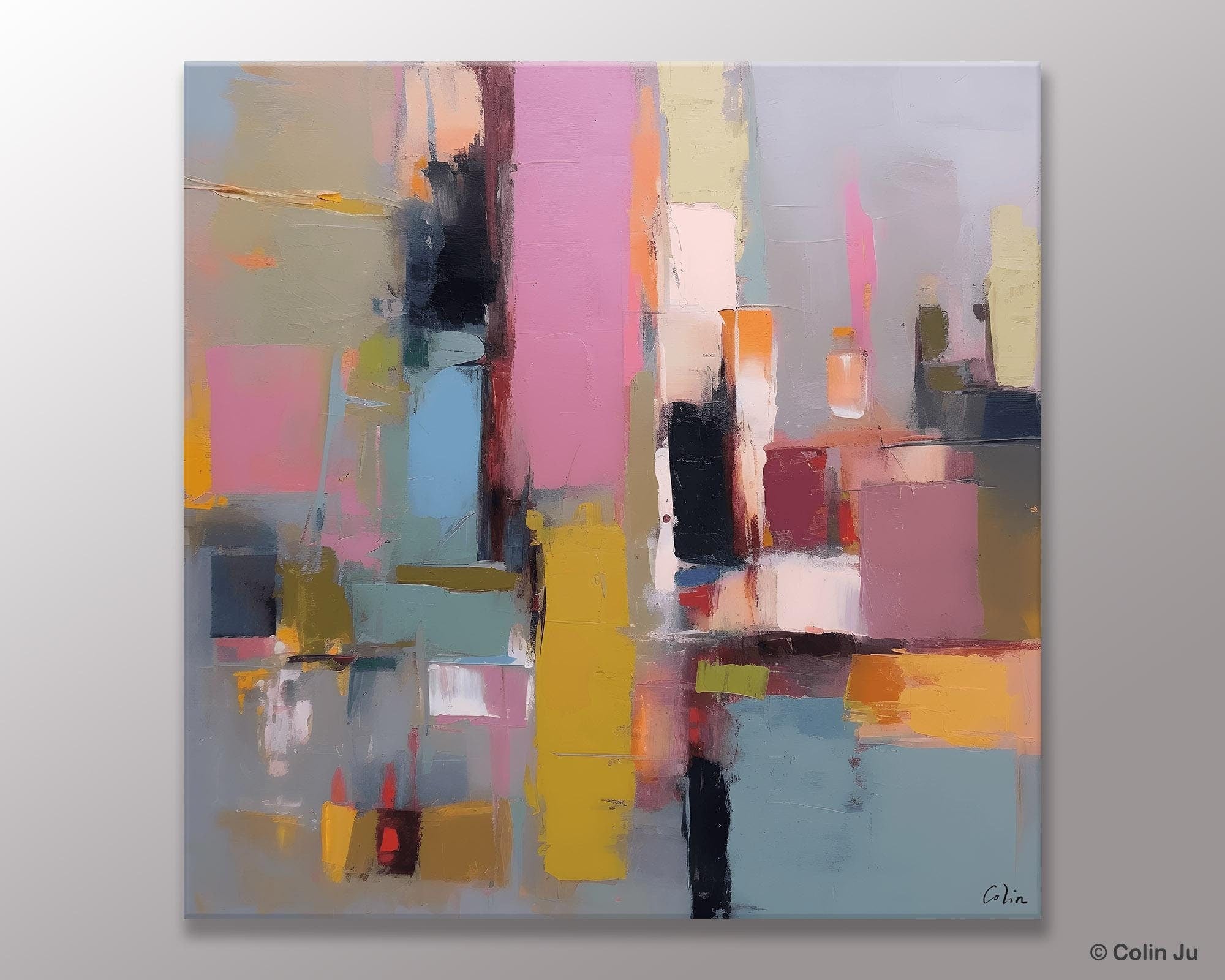 Original Modern Abstract Artwork, Modern Canvas Art Paintings, Extra Large Canvas Paintings for Living Room, Abstract Wall Art for Sale-Silvia Home Craft
