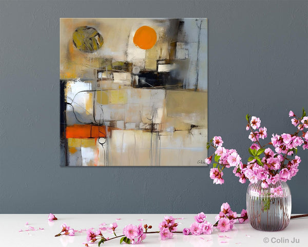Large Abstract Art for Bedroom, Simple Modern Acrylic Art, Modern Original Abstract Art, Canvas Paintings for Sale, Contemporary Canvas Art-Silvia Home Craft