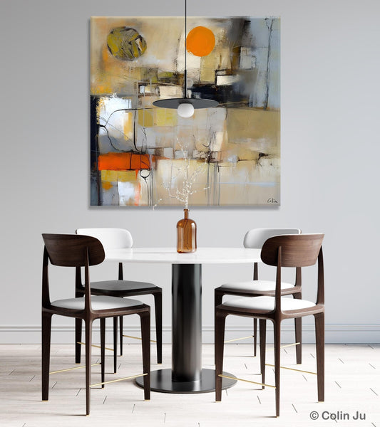 Large Abstract Art for Bedroom, Simple Modern Acrylic Art, Modern Original Abstract Art, Canvas Paintings for Sale, Contemporary Canvas Art-Silvia Home Craft