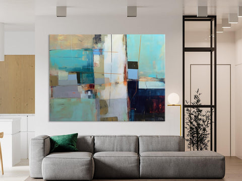 Hand Painted Original Canvas Wall Art, Large Canvas Art Painting for Bedroom, Huge Modern Abstract Paintings, Contemporary Acrylic Paintings-Silvia Home Craft