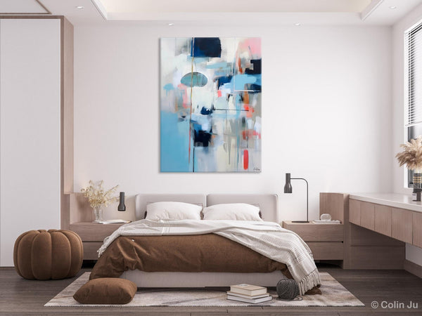 Large Wall Paintings for Bedroom, Contemporary Abstract Paintings on Canvas, Oversized Abstract Wall Art Paintings, Original Abstract Art-Silvia Home Craft