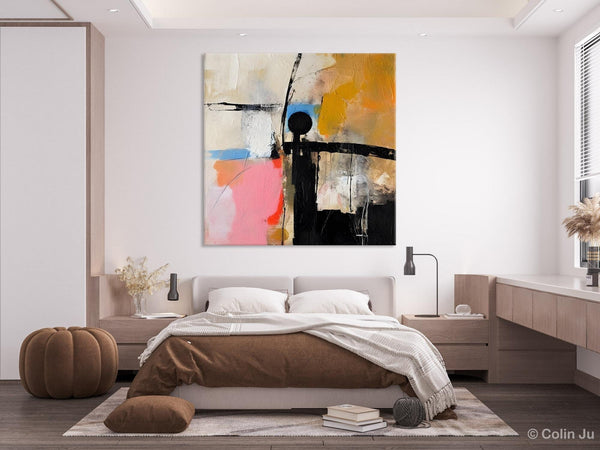 Extra Large Abstract Paintings for Bedroom, Original Modern Acrylic Wall Art, Modern Canvas Art Paintings, Abstract Wall Art for Dining Room-Silvia Home Craft