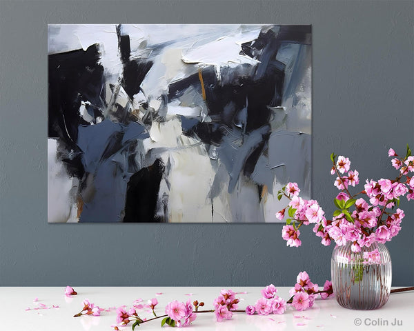 Simple Canvas Art, Contemporary Painting on Canvas, Extra Large Wall Art Paintings, Original Canvas Art for sale, Simple Abstract Paintings-Silvia Home Craft