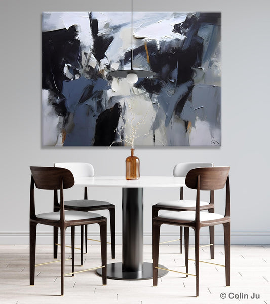 Simple Canvas Art, Contemporary Painting on Canvas, Extra Large Wall Art Paintings, Original Canvas Art for sale, Simple Abstract Paintings-Silvia Home Craft