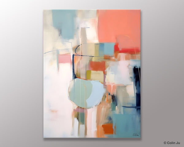 Large Modern Paintings, Original Abstract Canvas Art, Large Wall Painting for Bedroom, Hand Painted Canvas Art, Acrylic Painting on Canvas-Silvia Home Craft