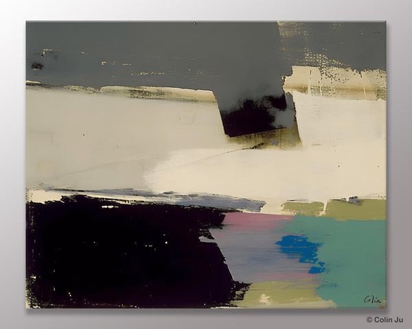 Abstract Landscape Paintings, Modern Wall Art for Living Room, Landscape Acrylic Paintings, Original Abstract Abstract Painting on Canvas-Silvia Home Craft