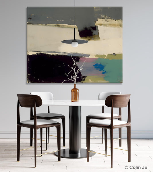 Abstract Landscape Paintings, Modern Wall Art for Living Room, Landscape Acrylic Paintings, Original Abstract Abstract Painting on Canvas-Silvia Home Craft