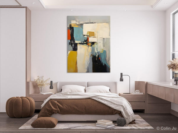 Large Modern Canvas Paintings, Heavy Texture Paintings, Large Original Wall Art Painting for Bedroom, Acrylic Paintings on Canvas-Silvia Home Craft