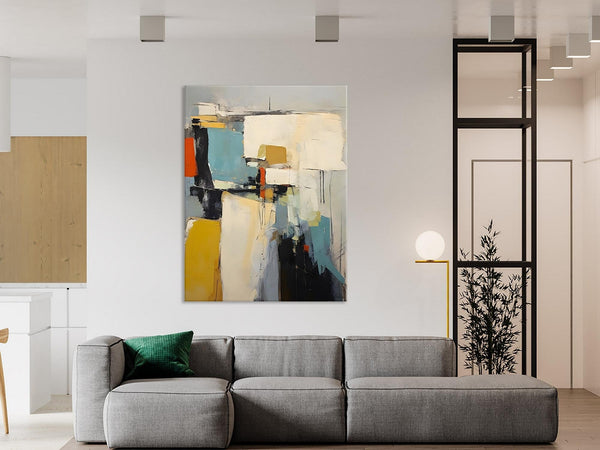 Large Modern Canvas Paintings, Heavy Texture Paintings, Large Original Wall Art Painting for Bedroom, Acrylic Paintings on Canvas-Silvia Home Craft
