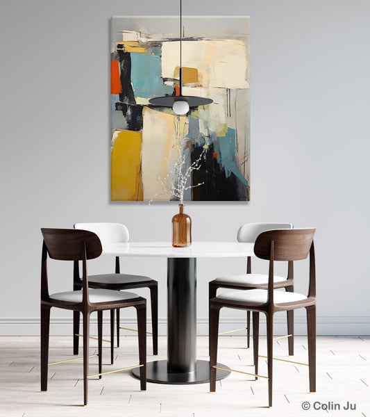 Large Modern Canvas Paintings, Heavy Texture Paintings, Large Original Wall Art Painting for Bedroom, Acrylic Paintings on Canvas-Silvia Home Craft