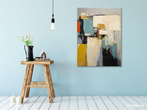 Large Modern Canvas Paintings, Heavy Texture Paintings, Large Original Wall Art Painting for Bedroom, Acrylic Paintings on Canvas-Silvia Home Craft