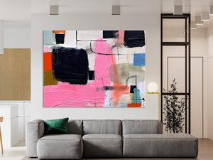 Contemporary Painting on Canvas, Extra Large Wall Art Paintings, Simple Canvas Art, Original Canvas Art for sale, Simple Abstract Paintings-Silvia Home Craft