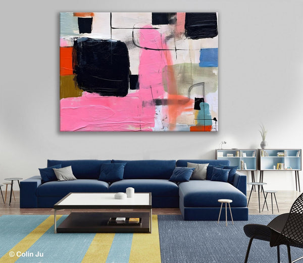 Contemporary Painting on Canvas, Extra Large Wall Art Paintings, Simple Canvas Art, Original Canvas Art for sale, Simple Abstract Paintings-Silvia Home Craft