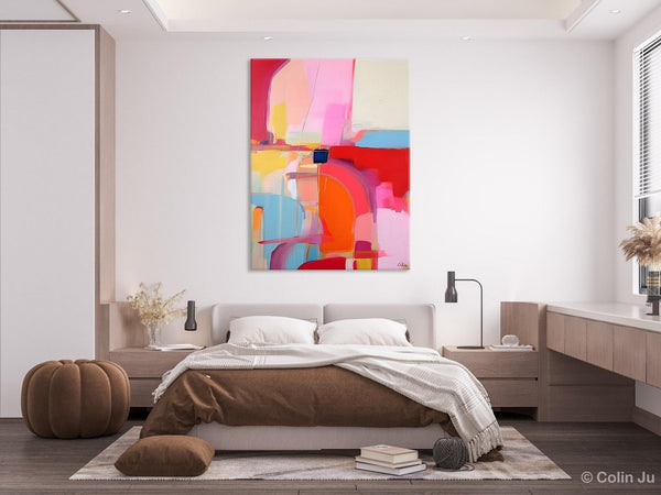 Contemporary Abstract Paintings on Canvas, Oversized Abstract Wall Art Paintings, Large Wall Paintings for Bedroom, Original Abstract Art-Silvia Home Craft