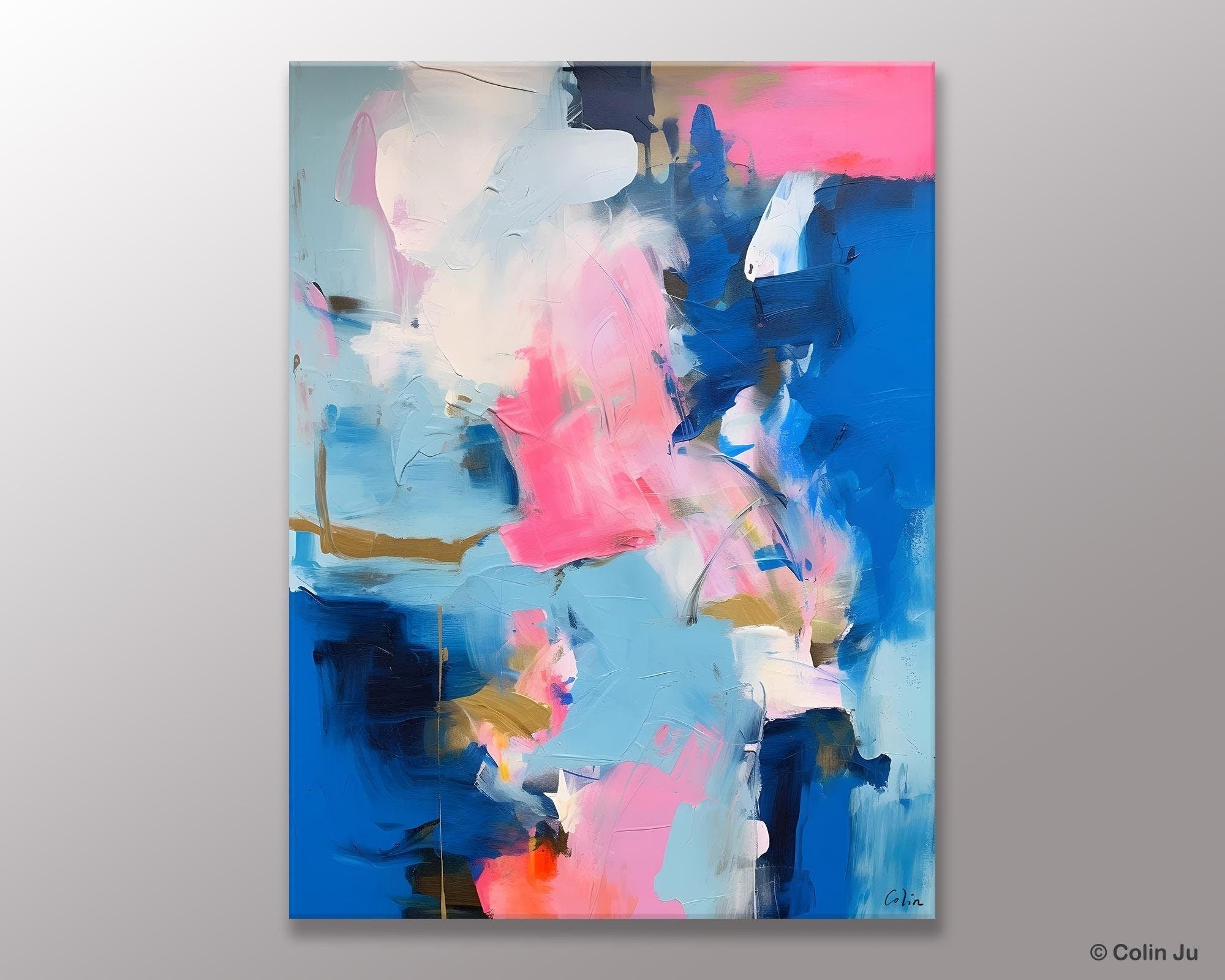 Large Abstract Painting for Bedroom, Oversized Canvas Wall Art Paintings, Original Modern Artwork, Contemporary Acrylic Painting on Canvas-Silvia Home Craft