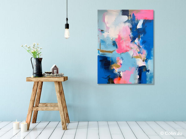 Large Abstract Painting for Bedroom, Oversized Canvas Wall Art Paintings, Original Modern Artwork, Contemporary Acrylic Painting on Canvas-Silvia Home Craft