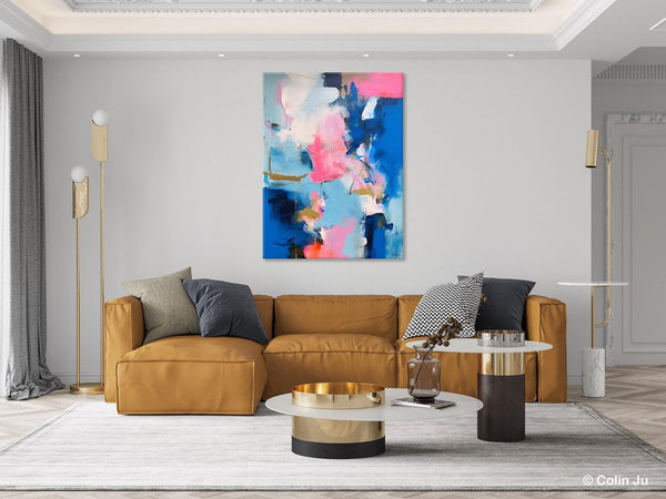 Large Abstract Painting for Bedroom, Oversized Canvas Wall Art Paintings, Original Modern Artwork, Contemporary Acrylic Painting on Canvas-Silvia Home Craft
