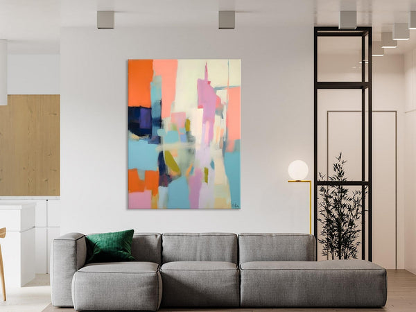 Large Modern Canvas Art for Bedroom, Original Wall Art Paintings, Large Paintings for Sale, Hand Painted Canvas Art, Acrylic Art on Canvas-Silvia Home Craft