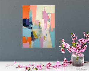 Large Modern Canvas Art for Bedroom, Original Wall Art Paintings, Large Paintings for Sale, Hand Painted Canvas Art, Acrylic Art on Canvas-Silvia Home Craft