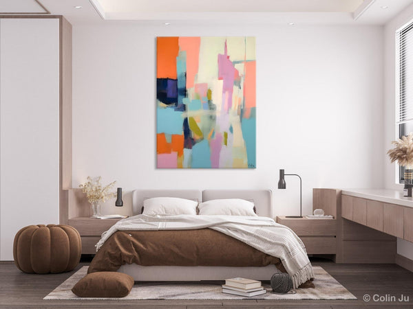 Large Modern Canvas Art for Bedroom, Original Wall Art Paintings, Large Paintings for Sale, Hand Painted Canvas Art, Acrylic Art on Canvas-Silvia Home Craft