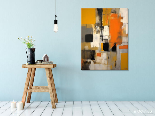 Oversized Abstract Art Paintings, Original Canvas Artwork, Large Wall Art Painting for Dining Room, Contemporary Acrylic Painting on Canvas-Silvia Home Craft