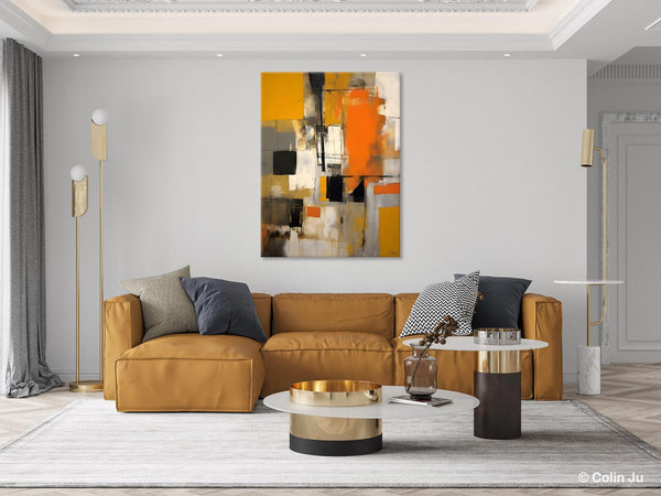 Oversized Abstract Art Paintings, Original Canvas Artwork, Large Wall Art Painting for Dining Room, Contemporary Acrylic Painting on Canvas-Silvia Home Craft