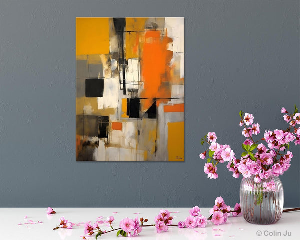 Oversized Abstract Art Paintings, Original Canvas Artwork, Large Wall Art Painting for Dining Room, Contemporary Acrylic Painting on Canvas-Silvia Home Craft