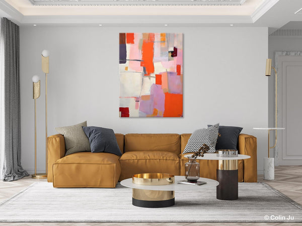 Large Modern Canvas Art for Dining Room, Simple Abstract Art, Large Original Wall Art Painting for Bedroom, Acrylic Paintings on Canvas-Silvia Home Craft