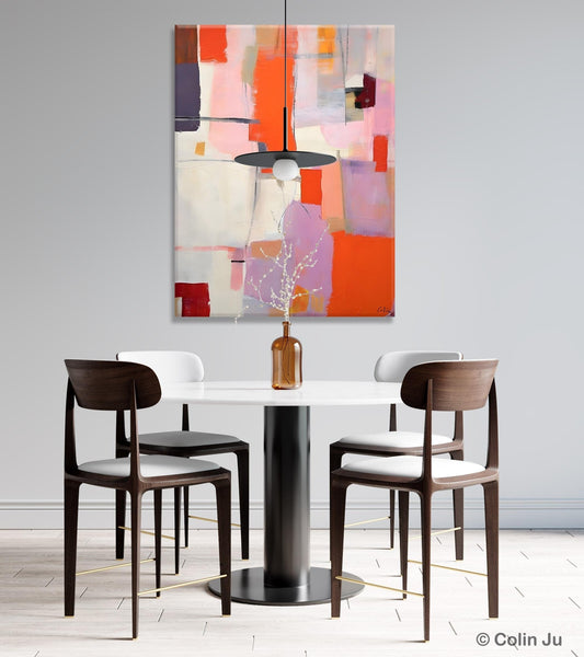 Large Modern Canvas Art for Dining Room, Simple Abstract Art, Large Original Wall Art Painting for Bedroom, Acrylic Paintings on Canvas-Silvia Home Craft
