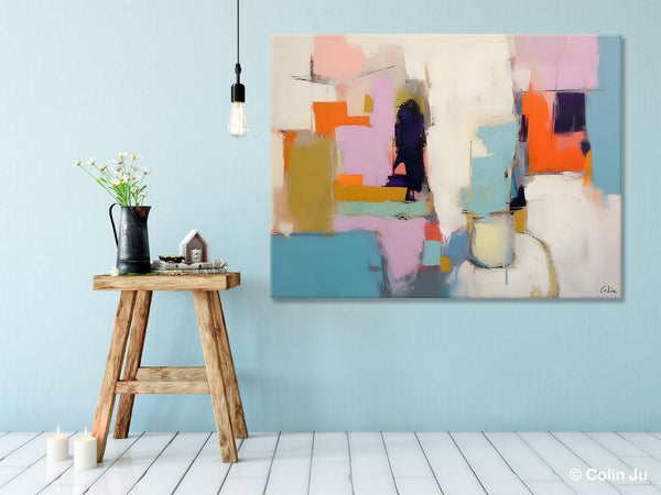 Oversized Abstract Wall Art Paintings, Large Wall Painting for Living Room, Contemporary Abstract Paintings on Canvas, Original Abstract Art-Silvia Home Craft