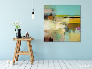 Original Modern Abstract Art for Bedroom, Extra Large Canvas Paintings for Living Room, Abstract Wall Art for Sale, Simple Modern Art-Silvia Home Craft
