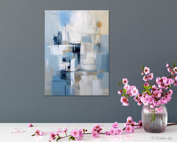 Hand Painted Acrylic Painting on Canvas, Large Modern Canvas Art, Original Abstract Art Paintings, Large Wall Art Painting for Dining Room-Silvia Home Craft