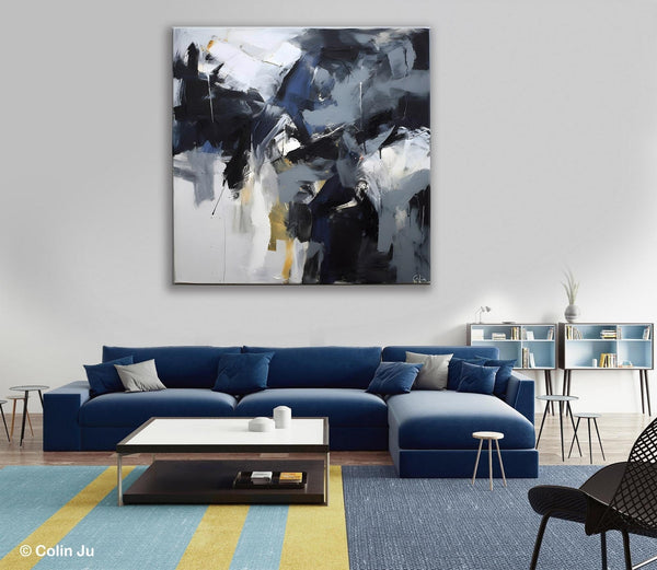 Simple Modern Acrylic Art, Modern Original Abstract Art, Large Abstract Art for Bedroom, Canvas Paintings for Sale, Contemporary Canvas Art-Silvia Home Craft