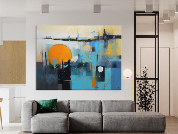 Oversized Canvas Wall Art Paintings, Original Modern Artwork, Large Abstract Painting for Bedroom, Contemporary Acrylic Painting on Canvas-Silvia Home Craft
