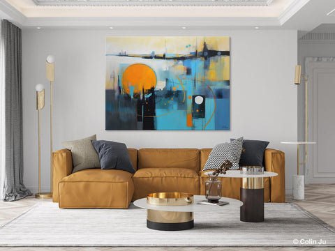 Oversized Canvas Wall Art Paintings, Original Modern Artwork, Large Abstract Painting for Bedroom, Contemporary Acrylic Painting on Canvas-Silvia Home Craft