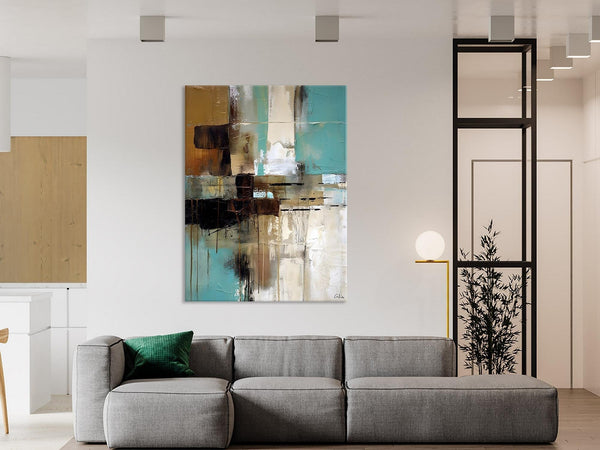 Hand Painted Canvas Art, Modern Paintings, Extra Large Paintings for Living Room, Large Contemporary Wall Art, Original Abstract Painting-Silvia Home Craft