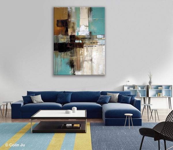 Hand Painted Canvas Art, Modern Paintings, Extra Large Paintings for Living Room, Large Contemporary Wall Art, Original Abstract Painting-Silvia Home Craft