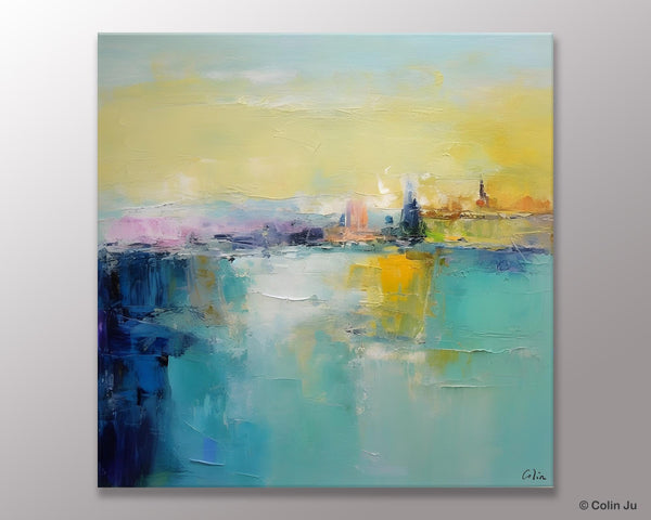 Modern Canvas Paintings, Contemporary Canvas Art, Original Modern Wall Art, Modern Acrylic Artwork, Large Abstract Painting for Bedroom-Silvia Home Craft